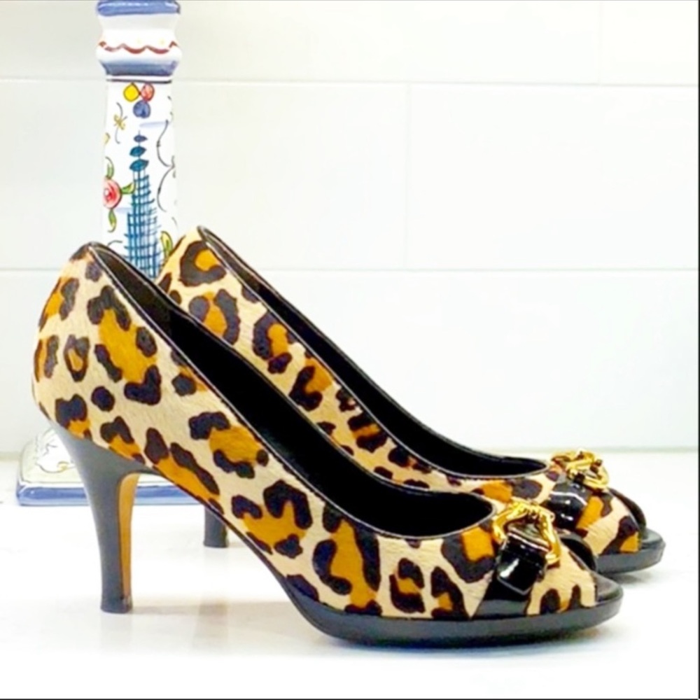 Cole Haan x Nike Air Pony Hair Peep-Toe Heels - Picture 2 of 11